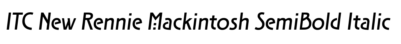 ITC New Rennie Mackintosh SemiBold Italic